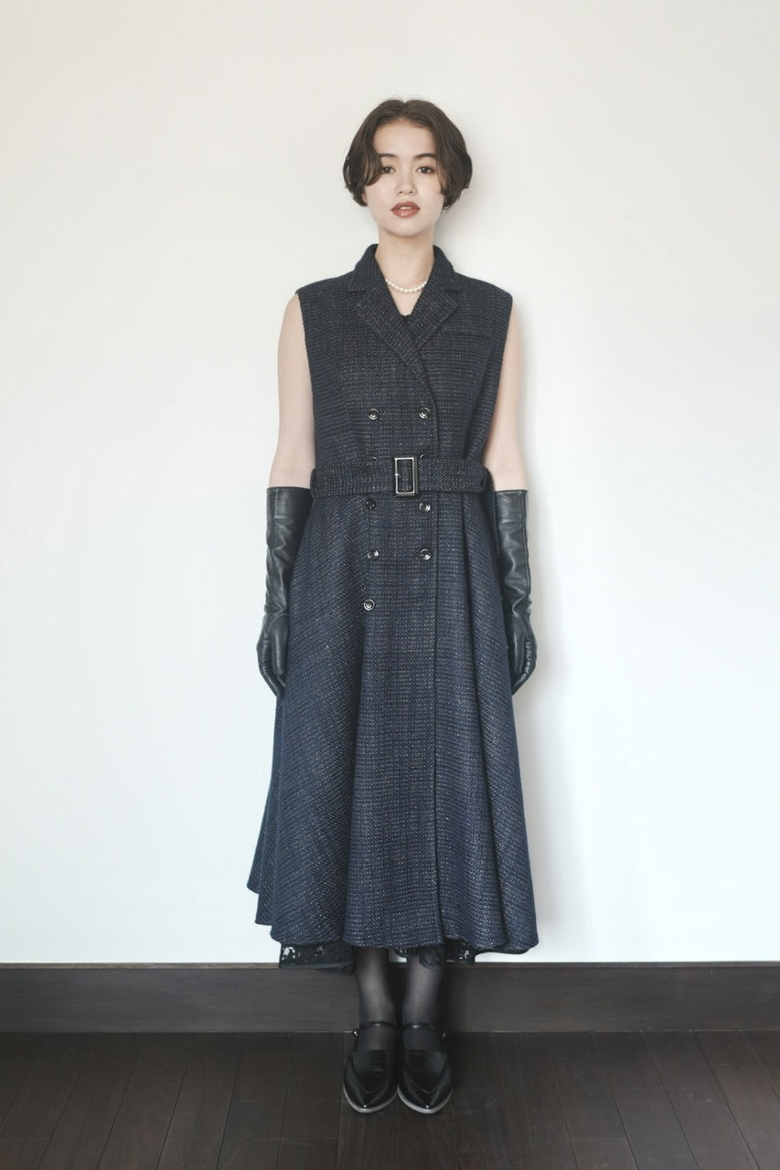 tailored sleeveless dress