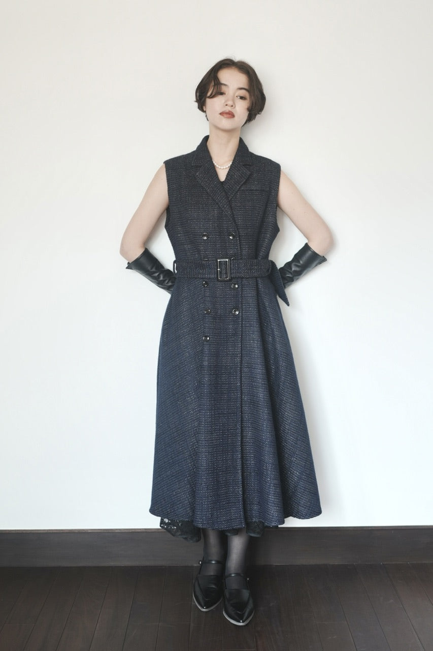 tailored sleeveless dress
