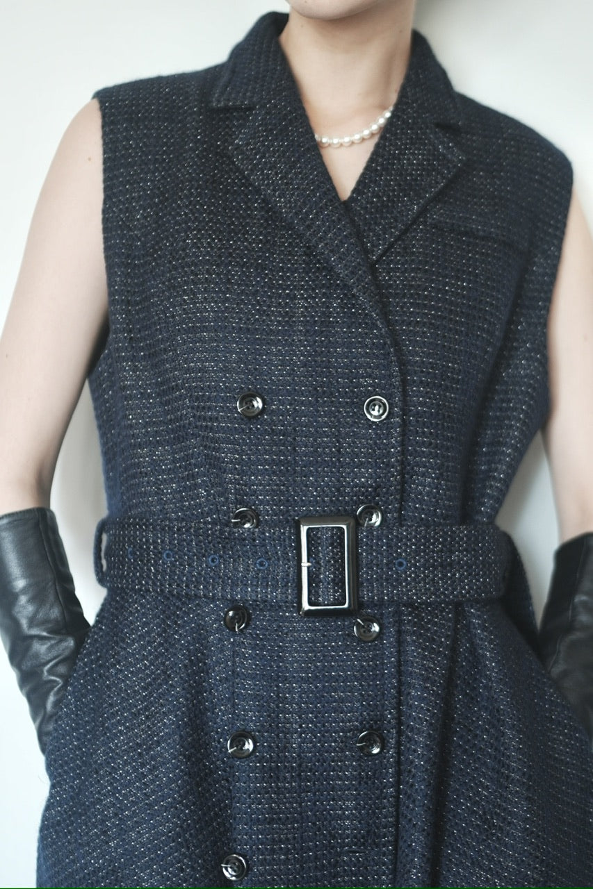 tailored sleeveless dress