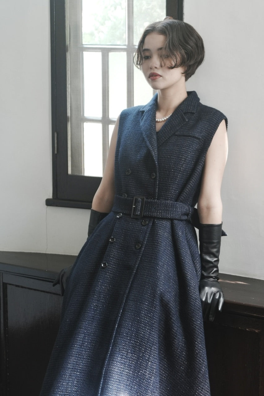 tailored sleeveless dress