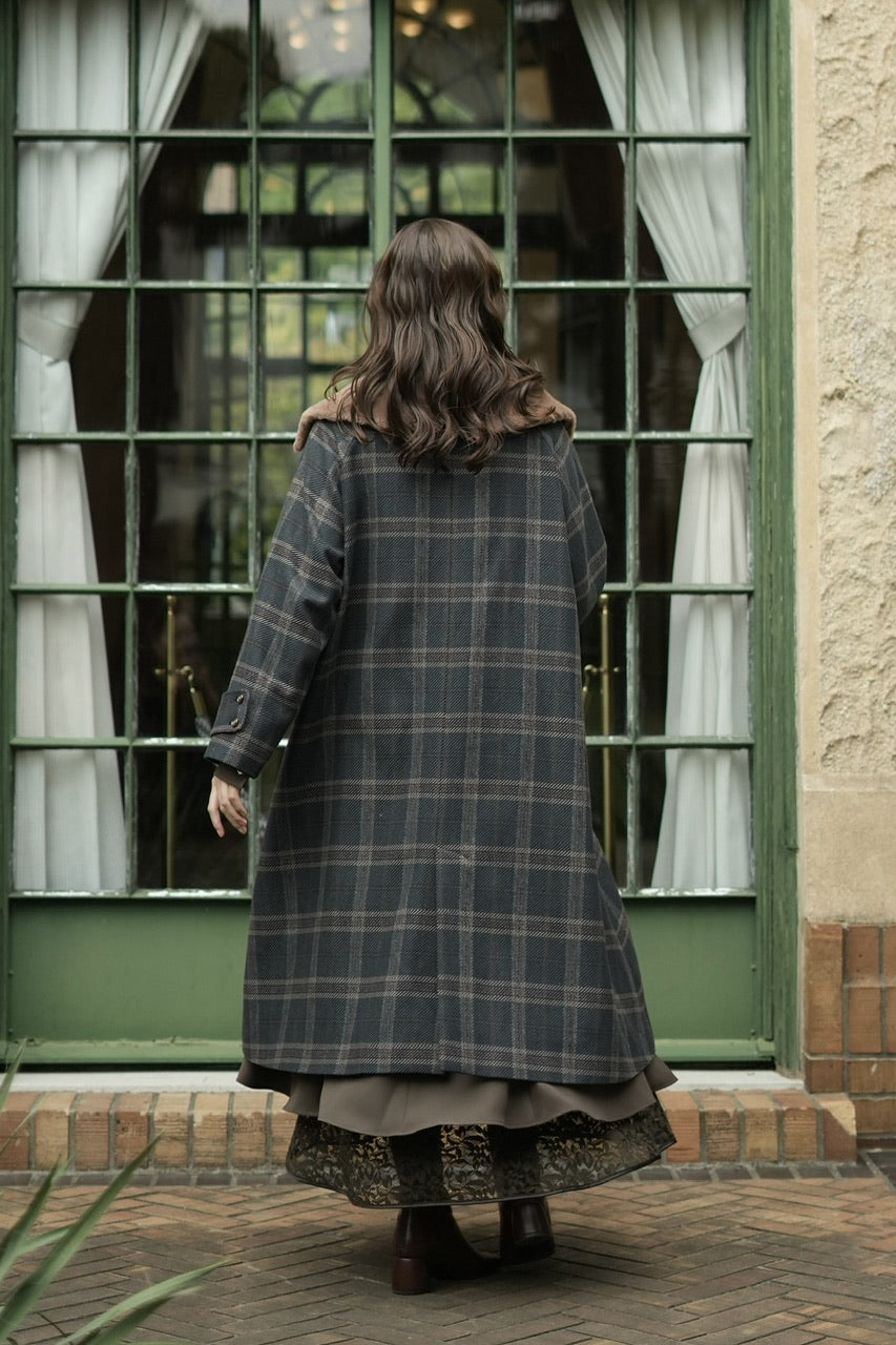 double breasted big collar coat