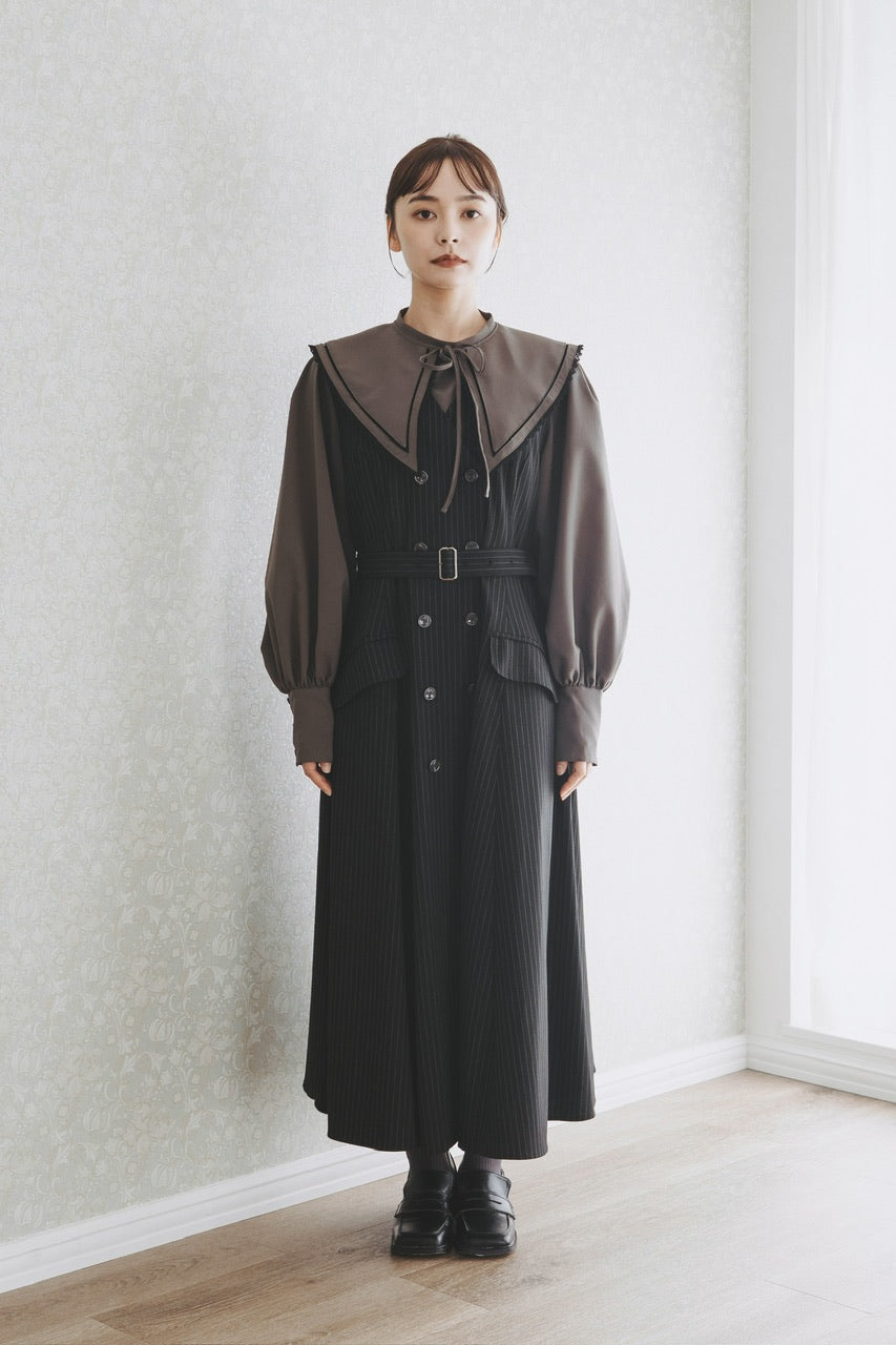 double breasted gilet dress