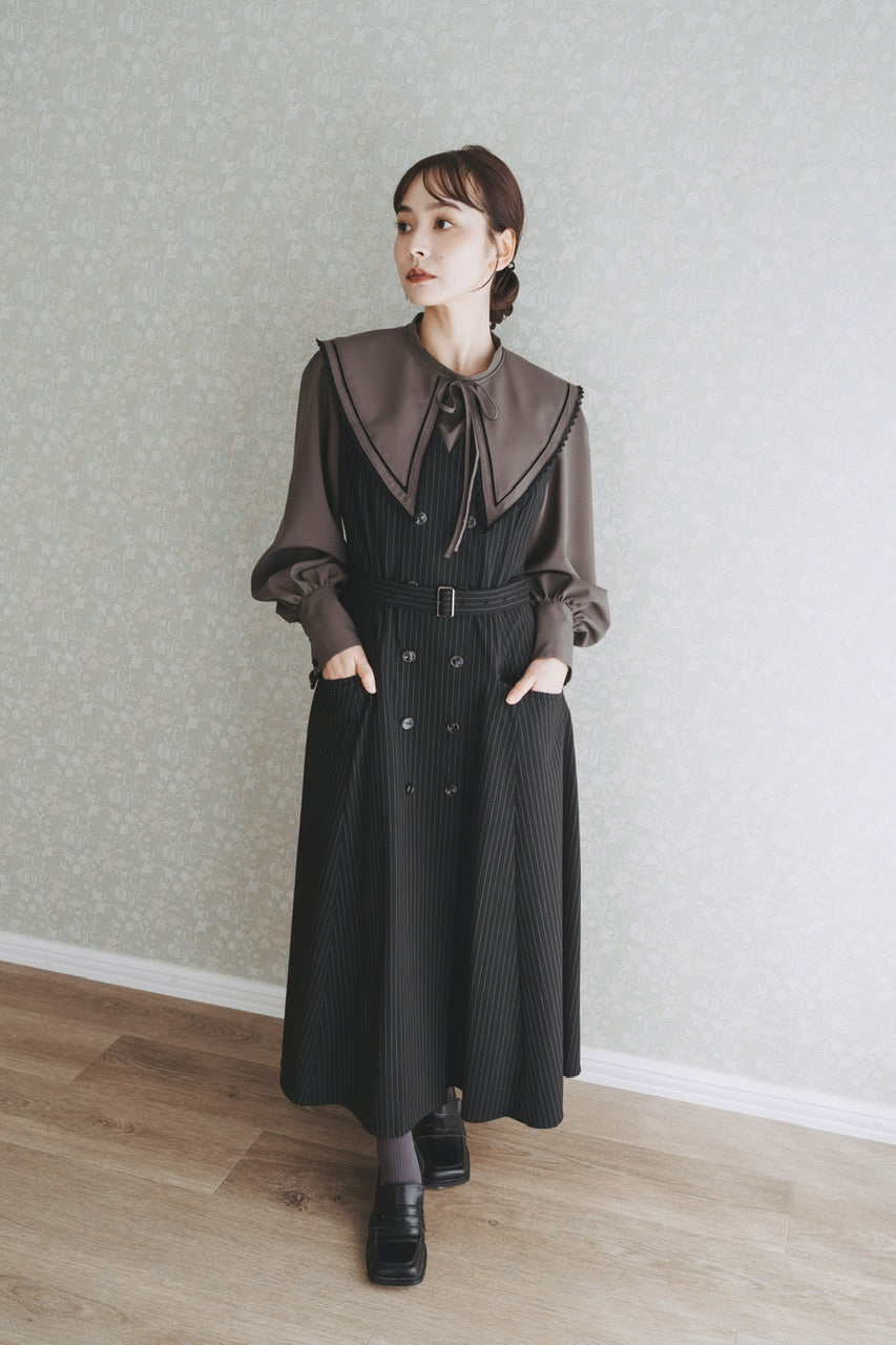 double breasted gilet dress