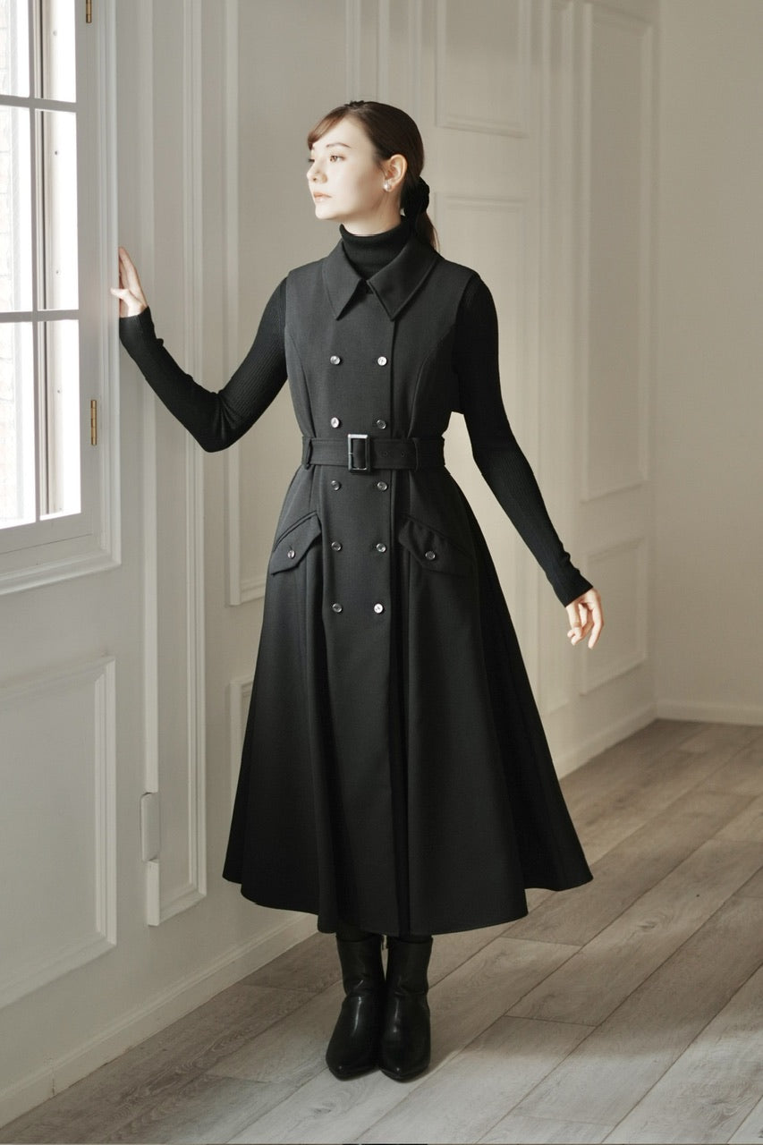 sleeveless trench dress