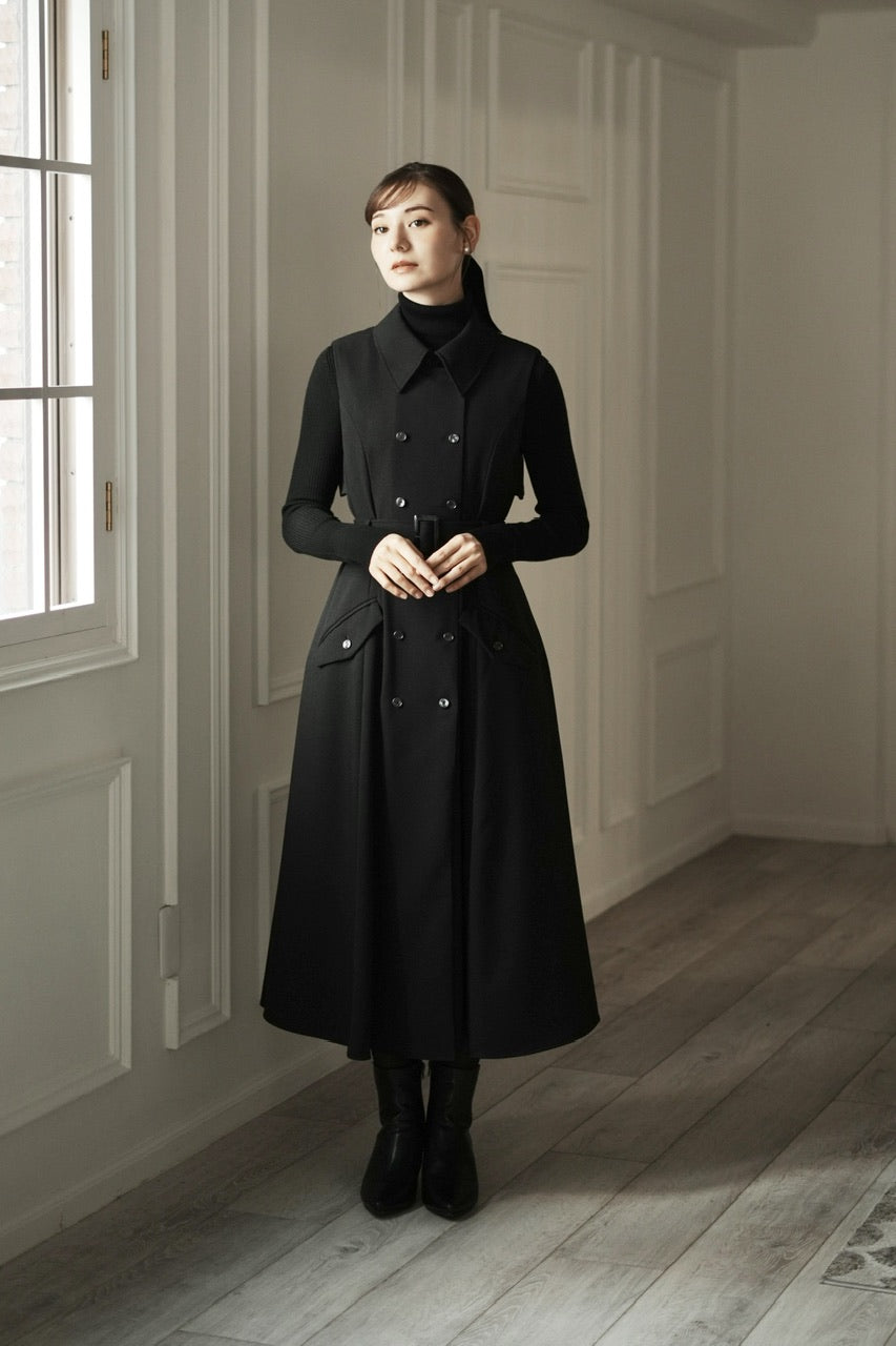sleeveless trench dress
