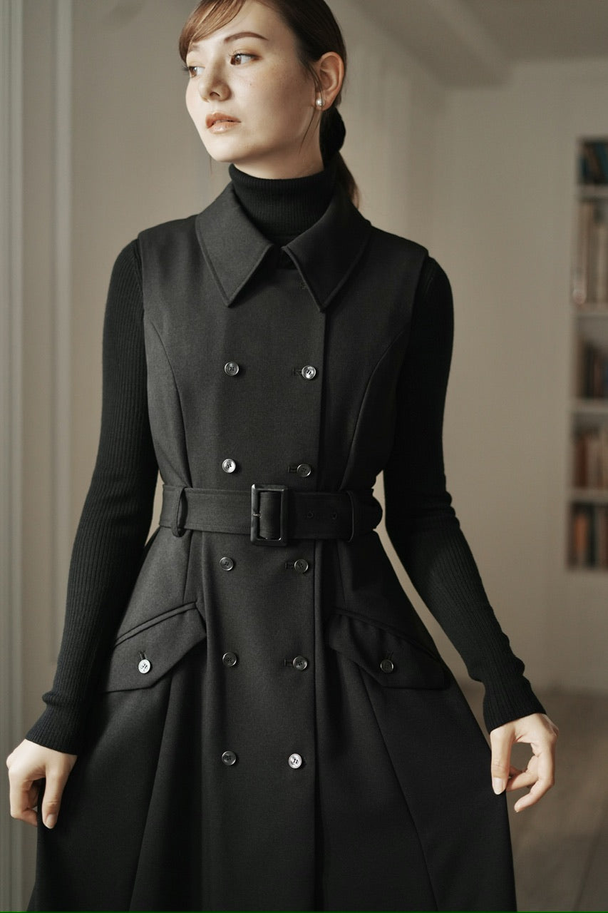 sleeveless trench dress