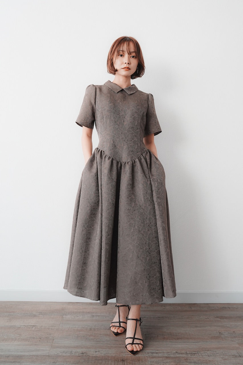 Annabelle dress【flower】 / brown
