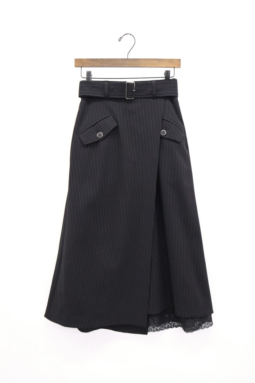 stripe asymmetry skirt