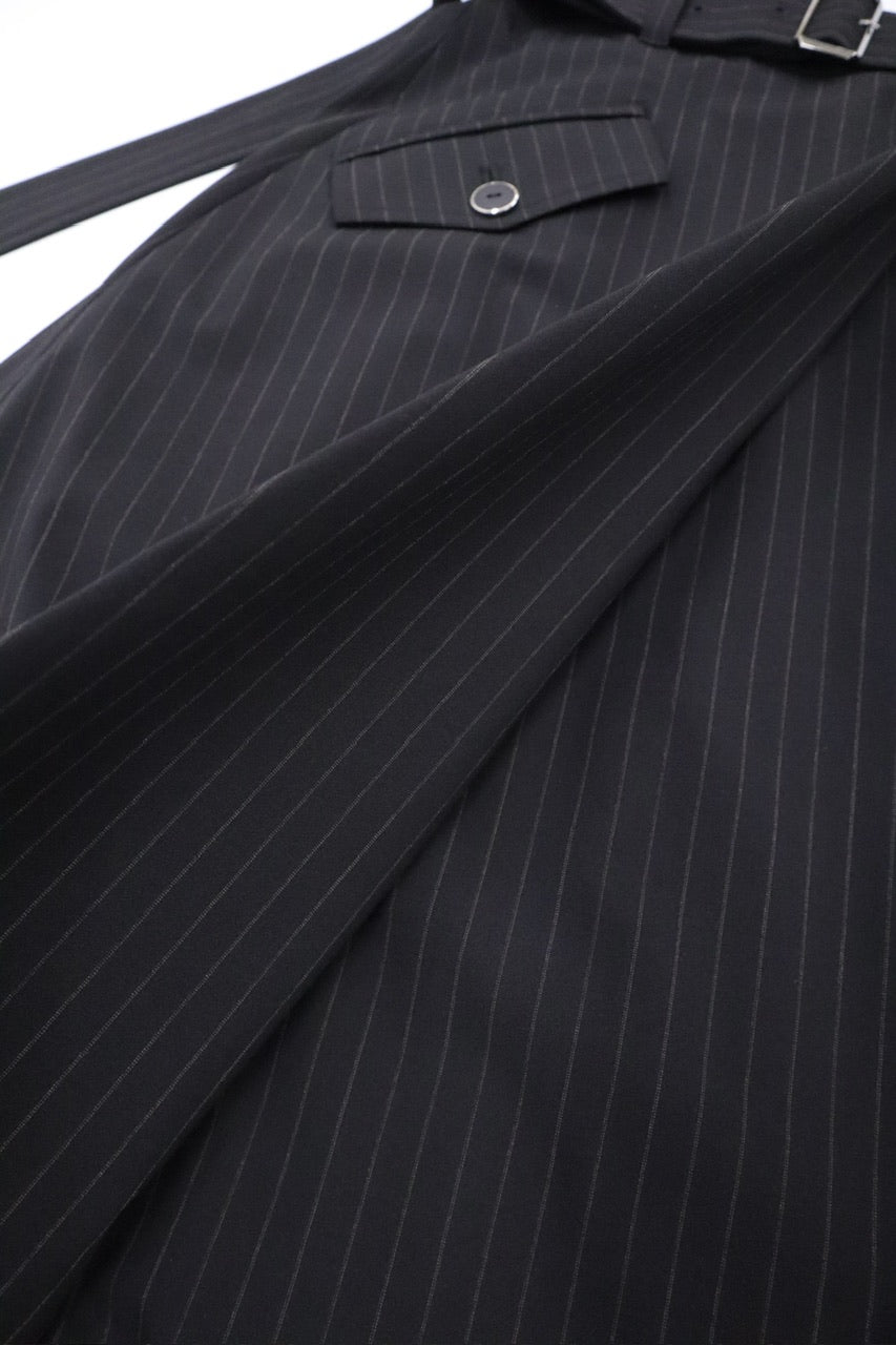 stripe asymmetry skirt