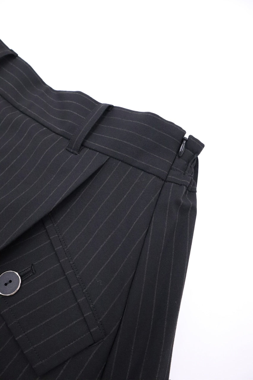 stripe asymmetry skirt