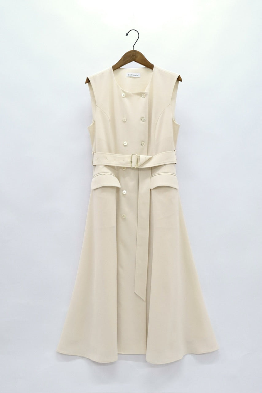 double button gilet dress