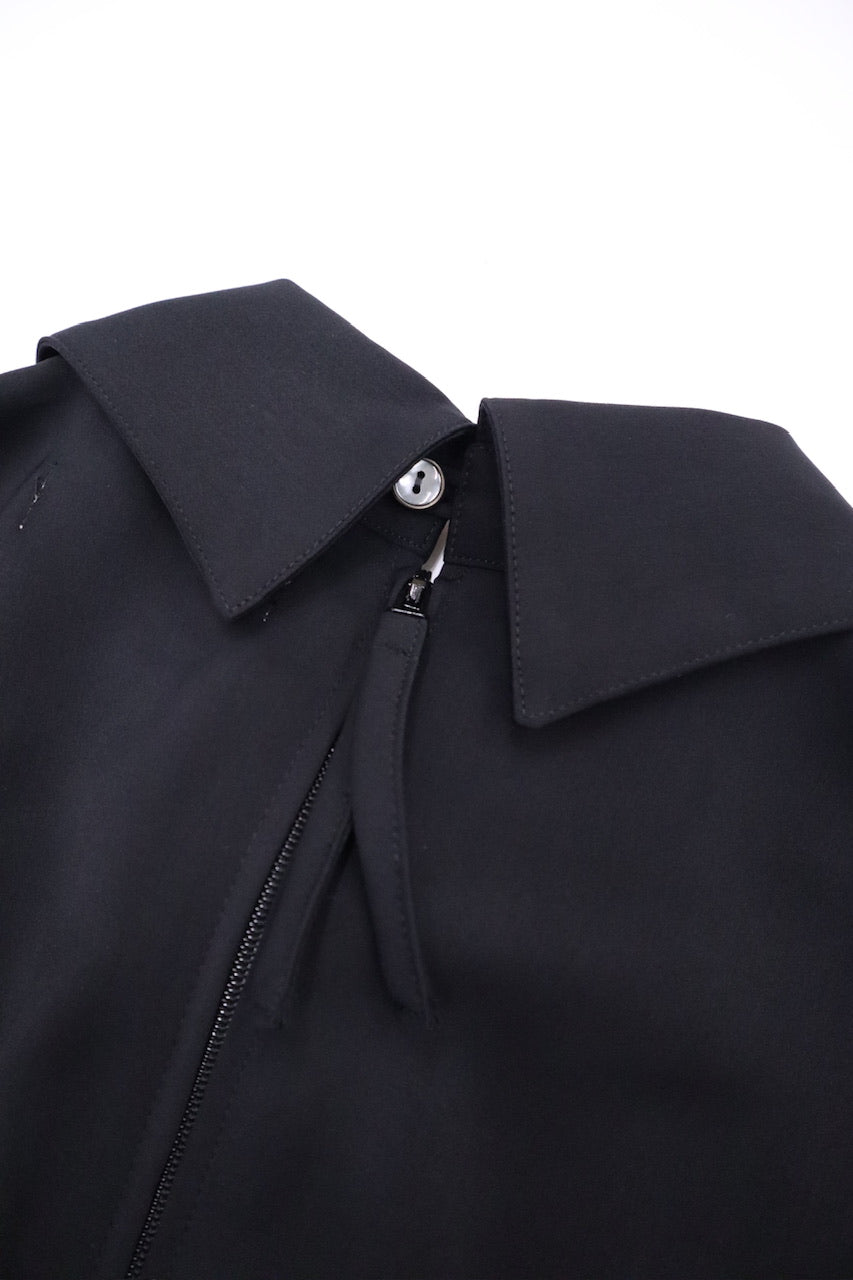 waist belt flared sleeve dress