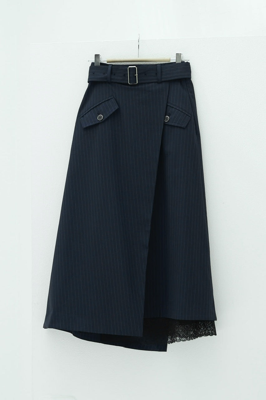 stripe asymmetry skirt