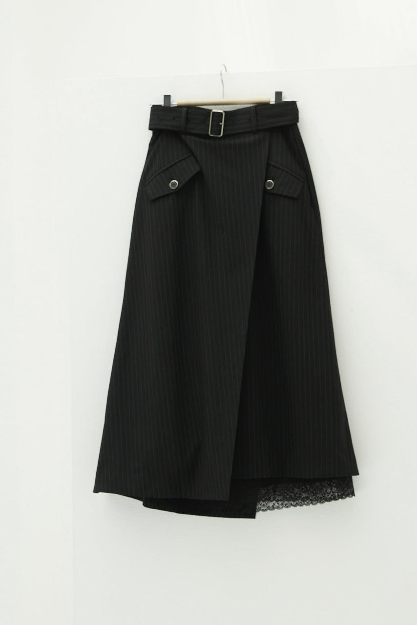 stripe asymmetry skirt