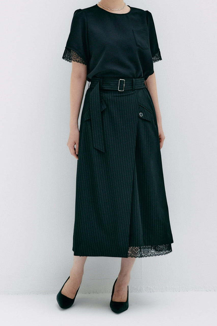 【サンプル】stripe asymmetry skirt