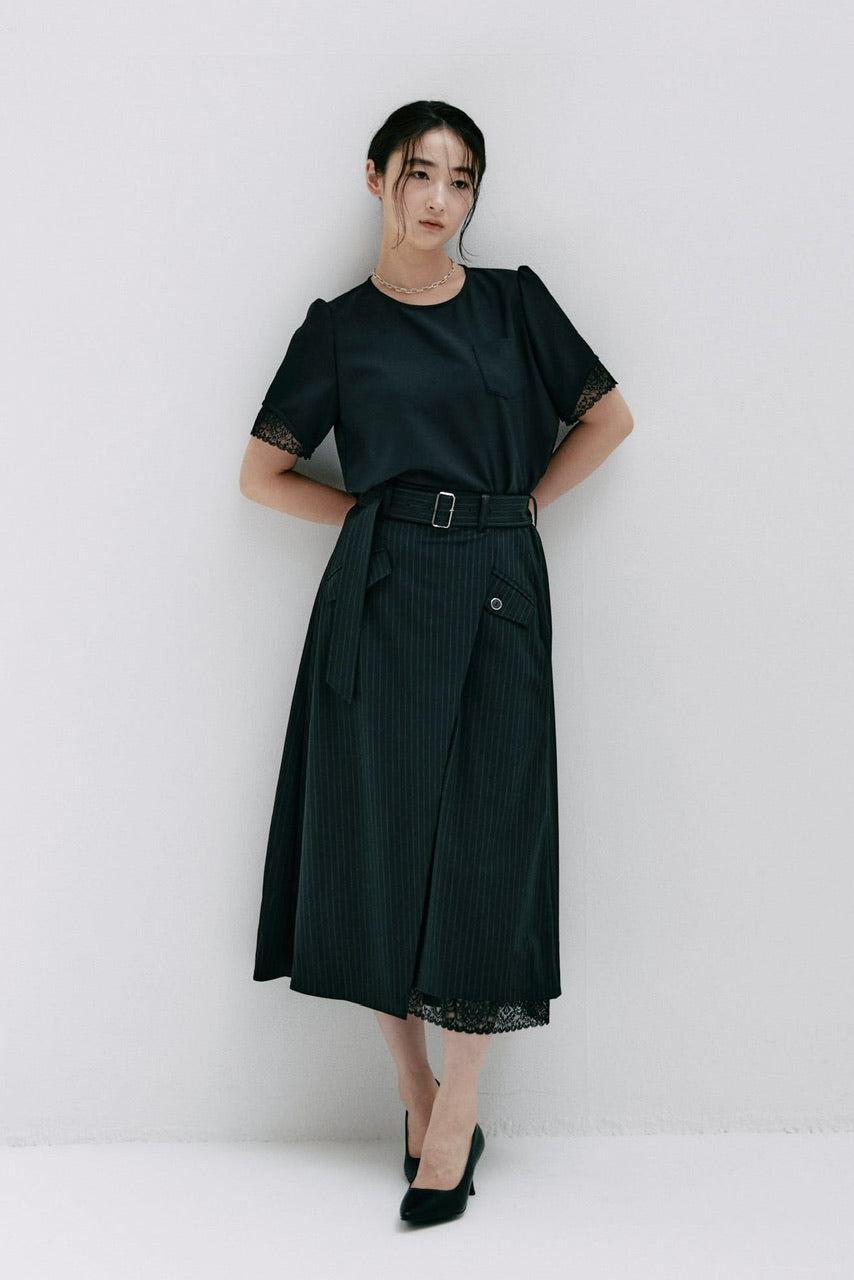 stripe asymmetry skirt