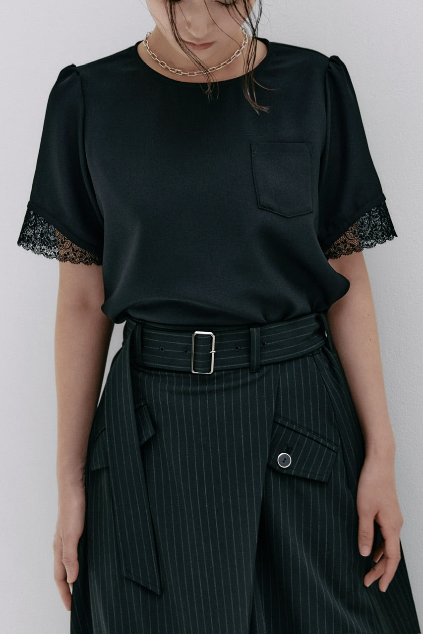 stripe asymmetry skirt