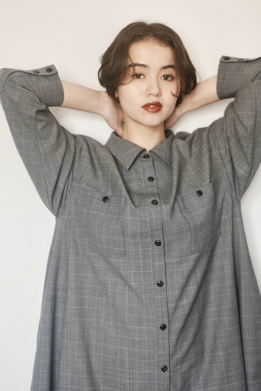 layered shirt tunic dress