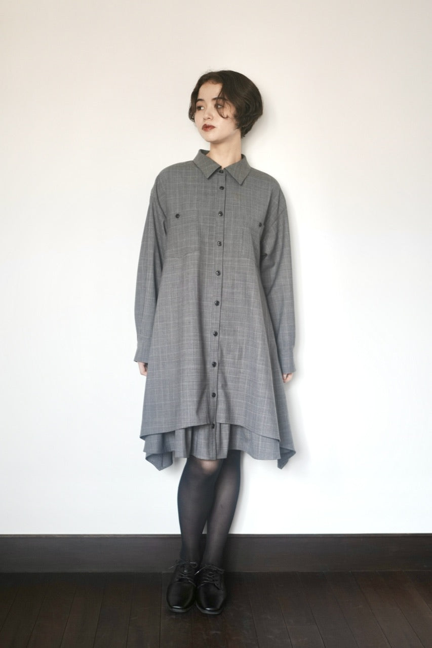 layered shirt tunic dress