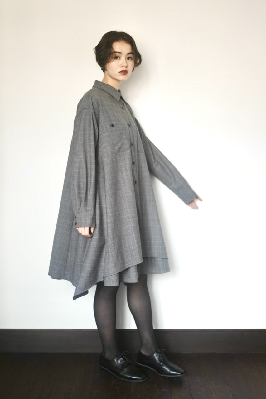 layered shirt tunic dress