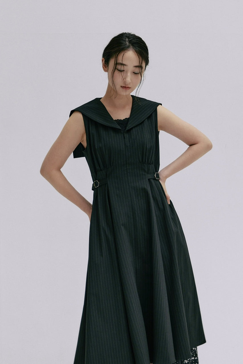 sailor collar stripe dress