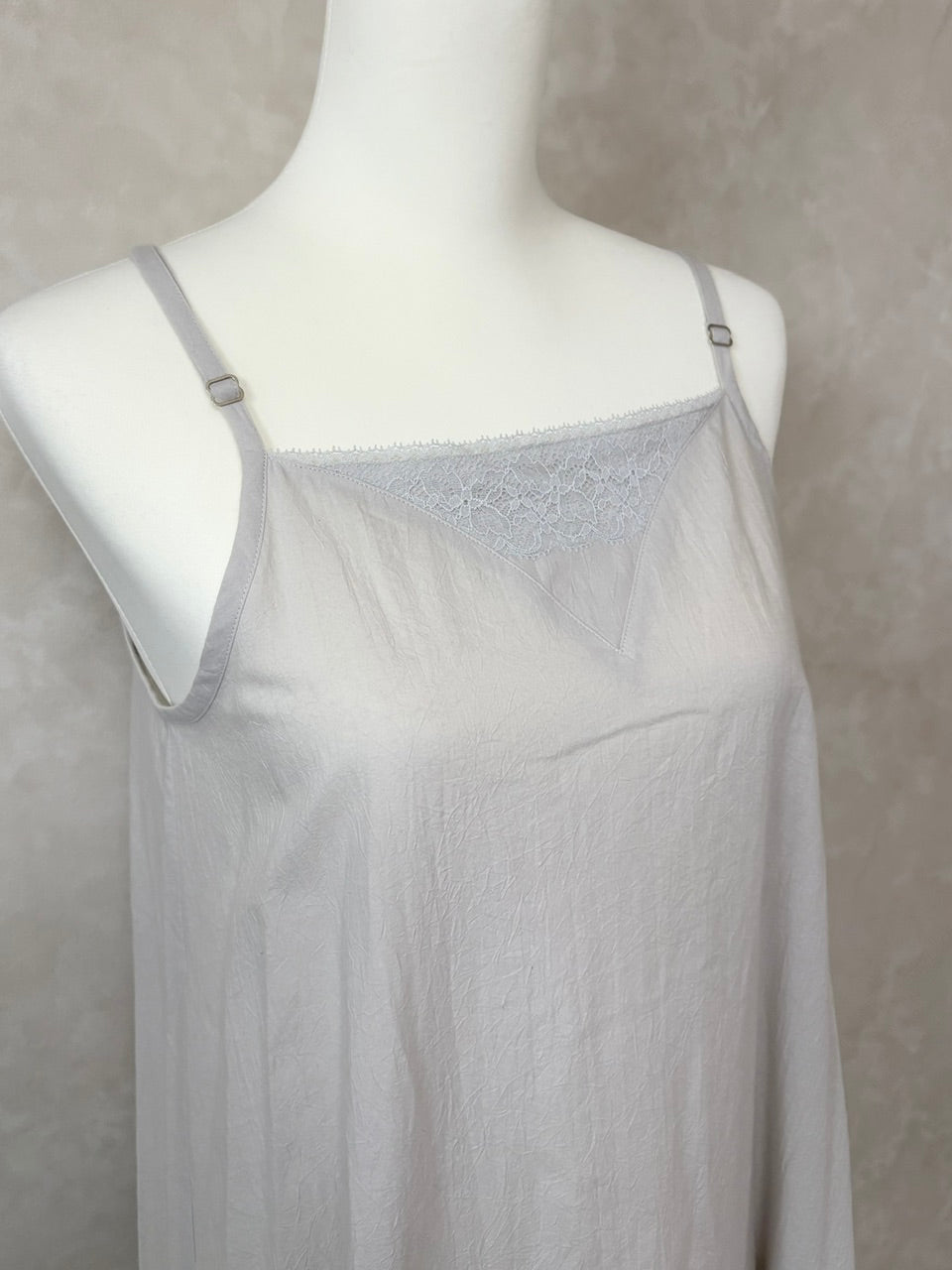 camisole frill dress / ice gray