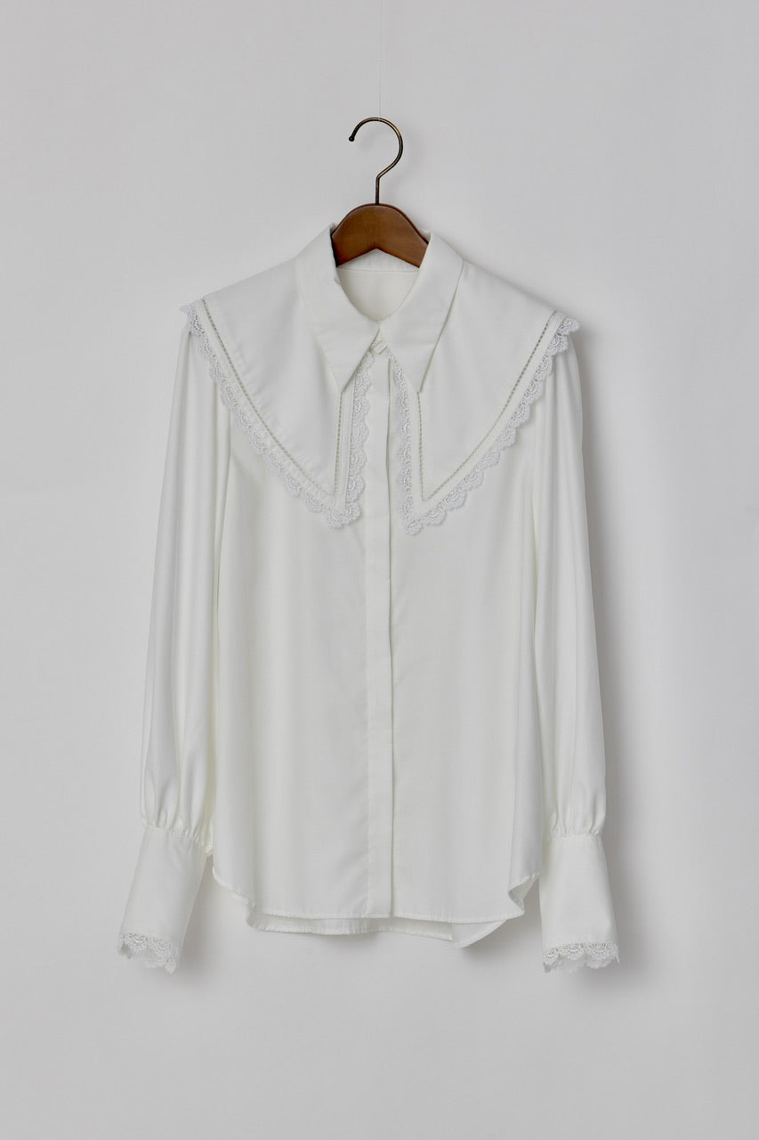 falling collar blouse