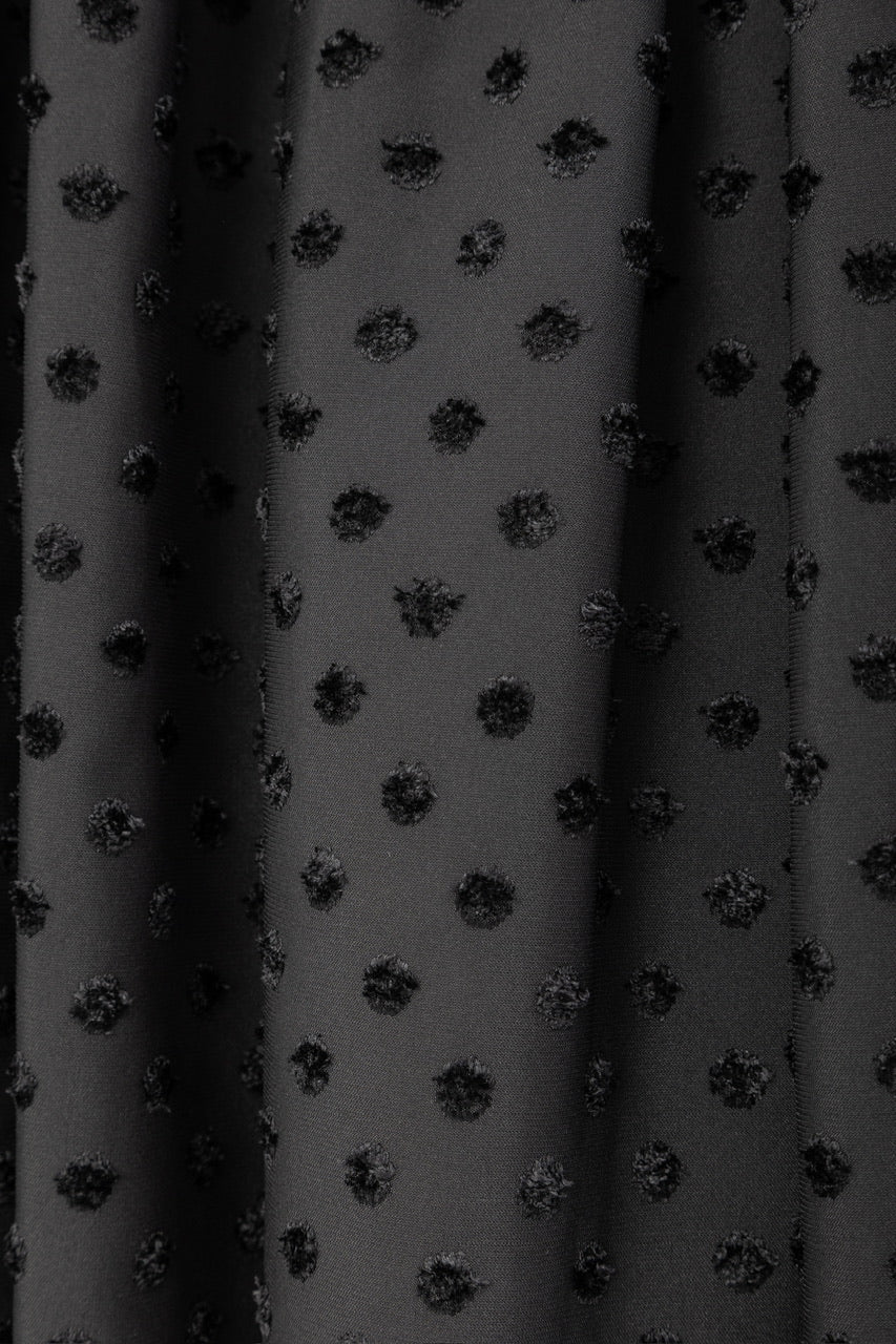 〈 Fleur 〉 gather tiered skirt / black