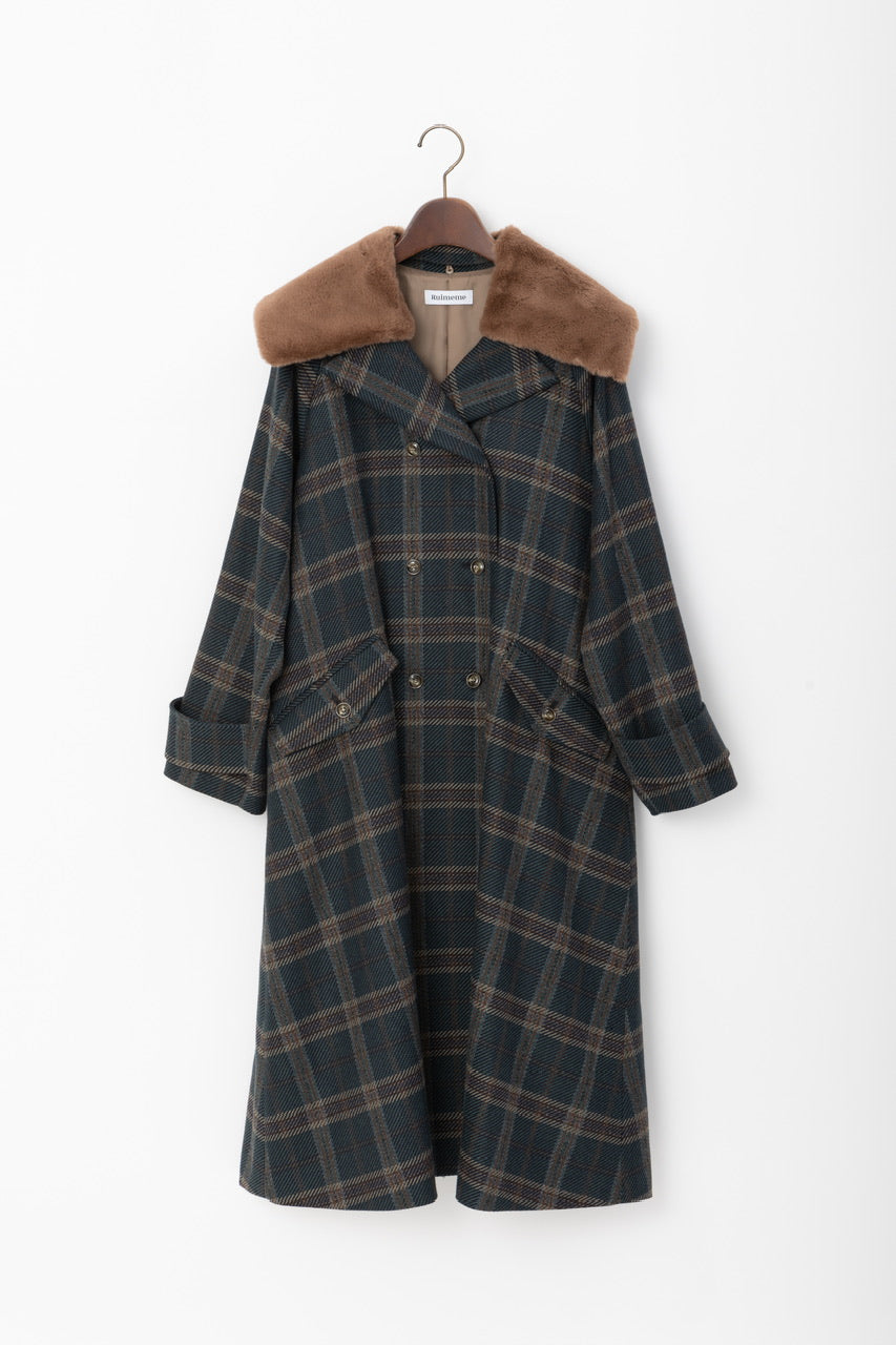 double breasted big collar coat