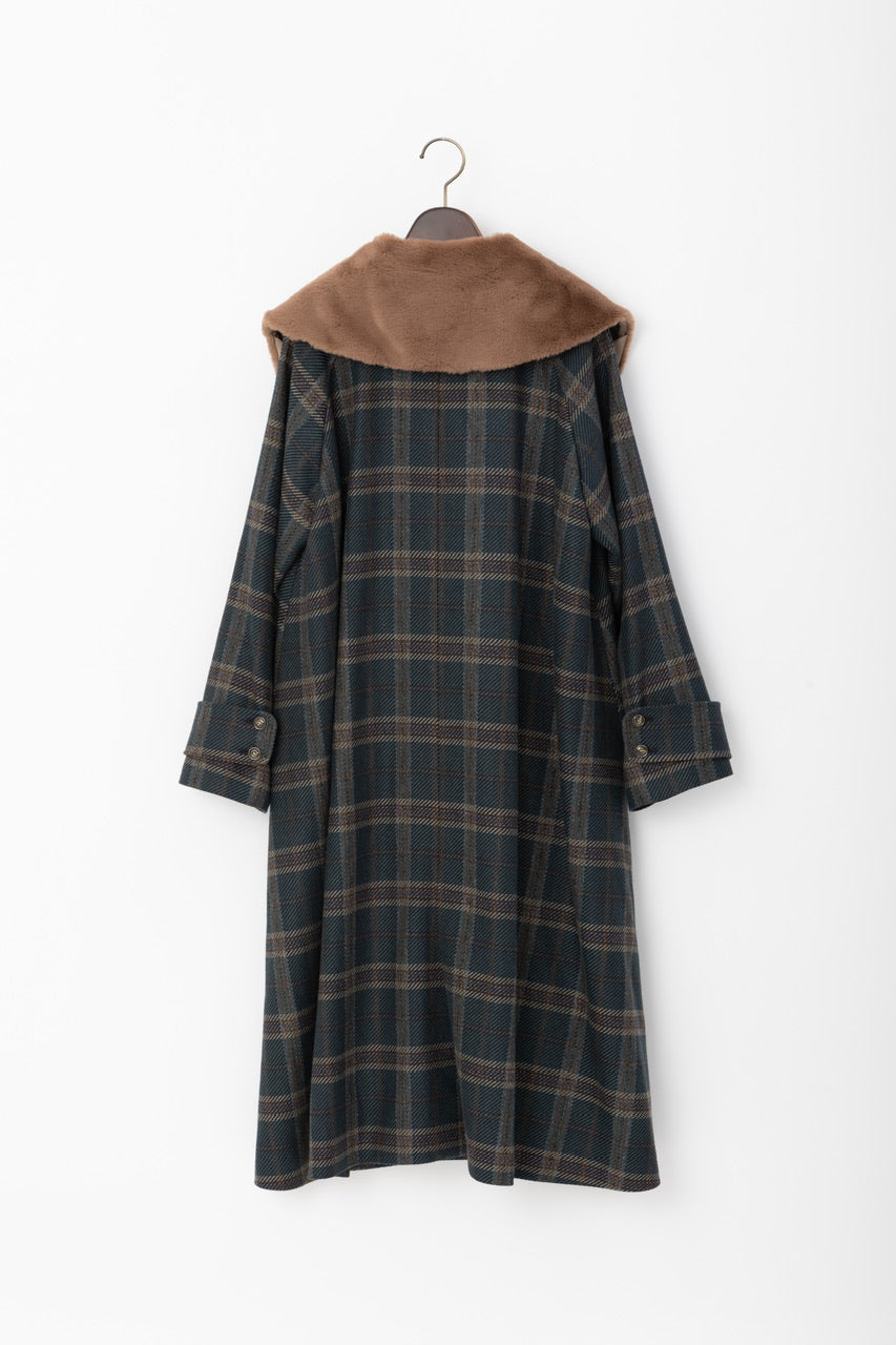 double breasted big collar coat