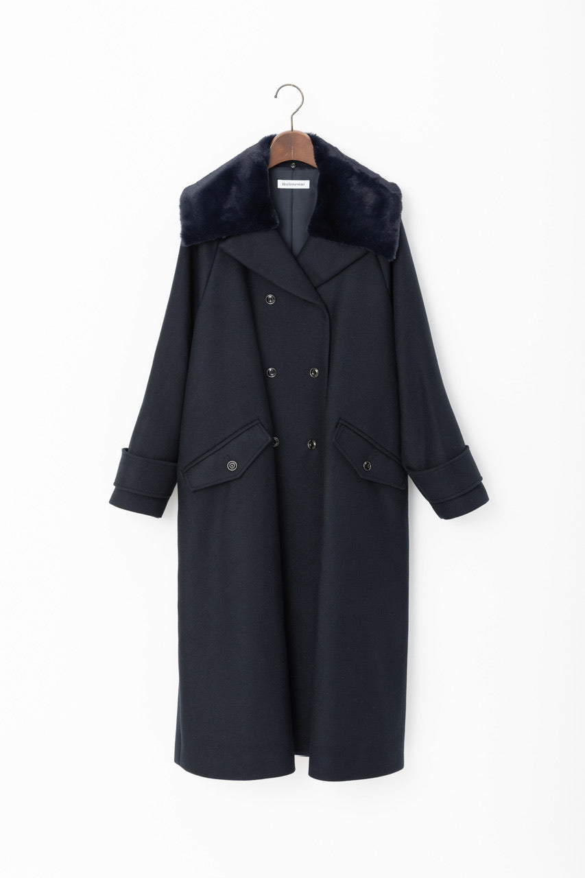 double breasted big collar coat