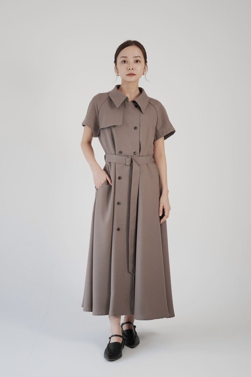 Trench flare dress【予約商品】