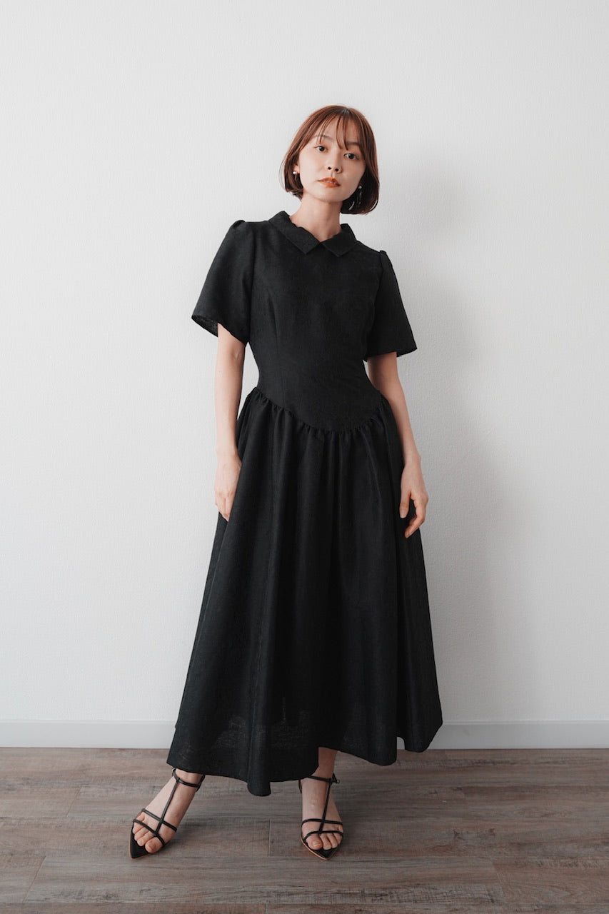 Annabelle dress〈flower〉 / black