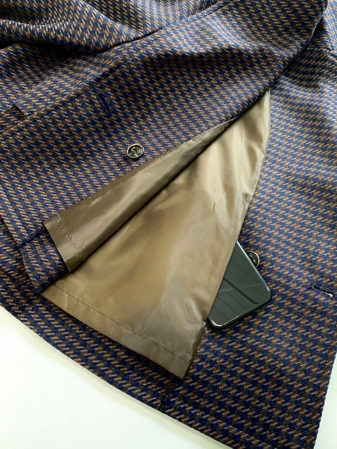 short trench coat / navy