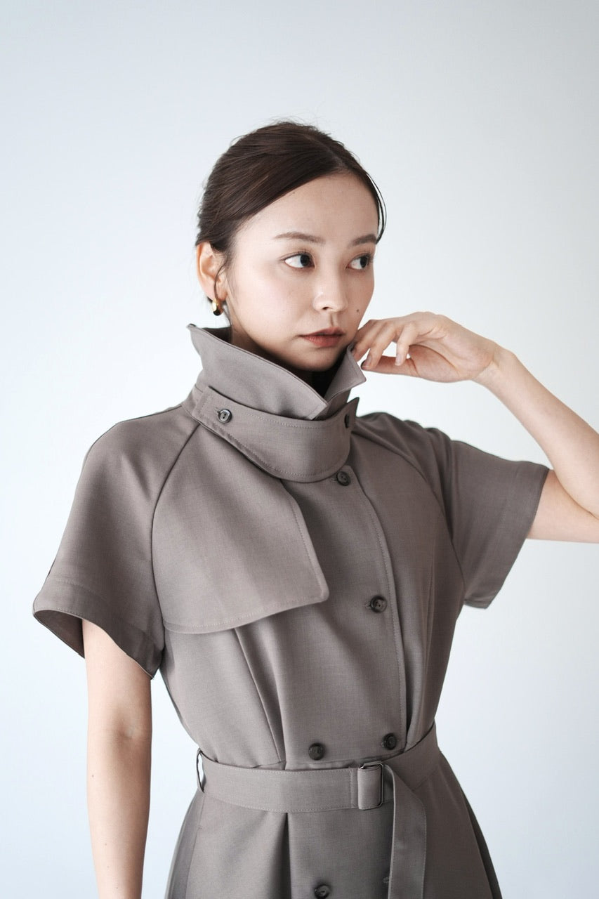 Trench flare dress【予約商品】