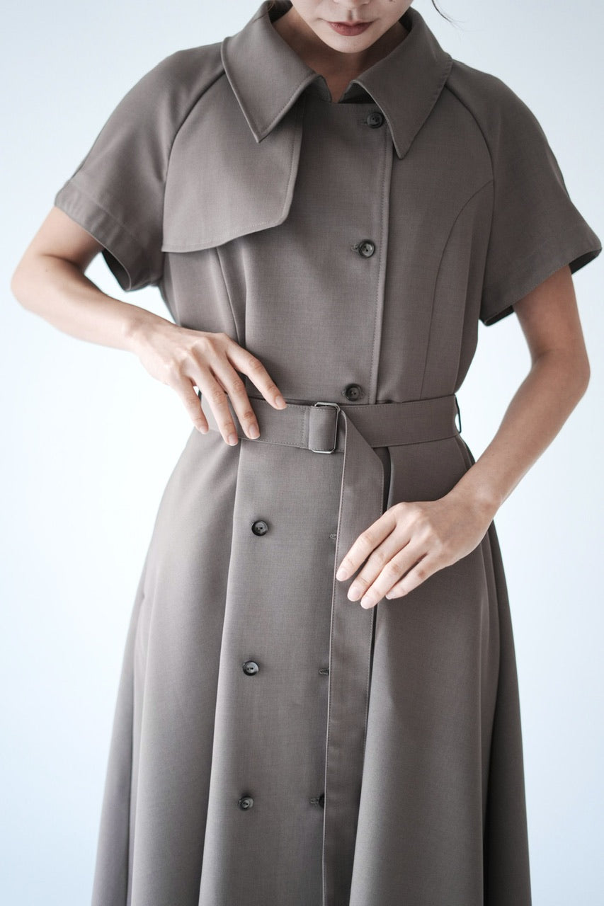 Trench flare dress【予約商品】