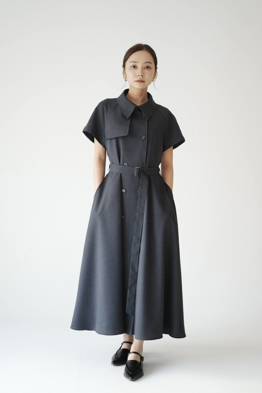 Trench flare dress【予約商品】