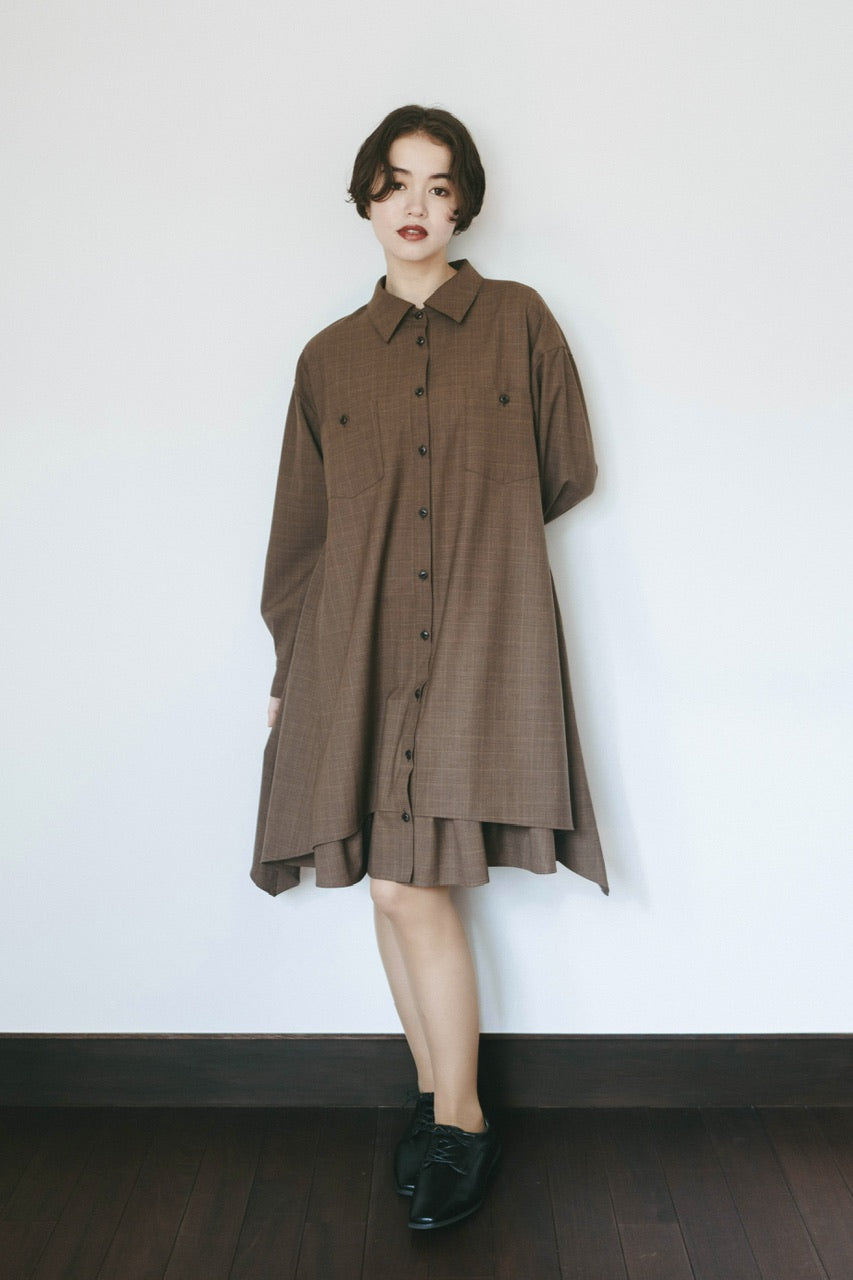 layered shirt tunic dress