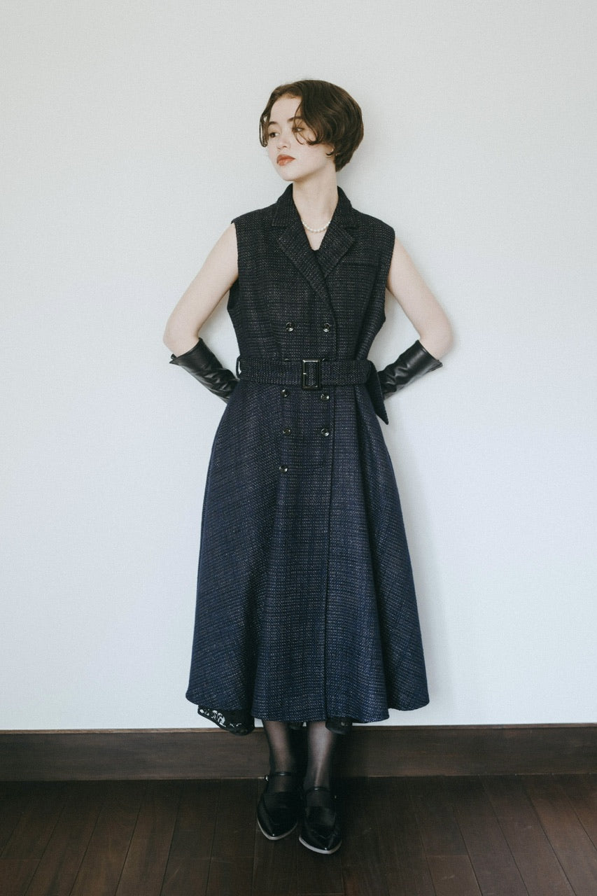 tailored sleeveless dress