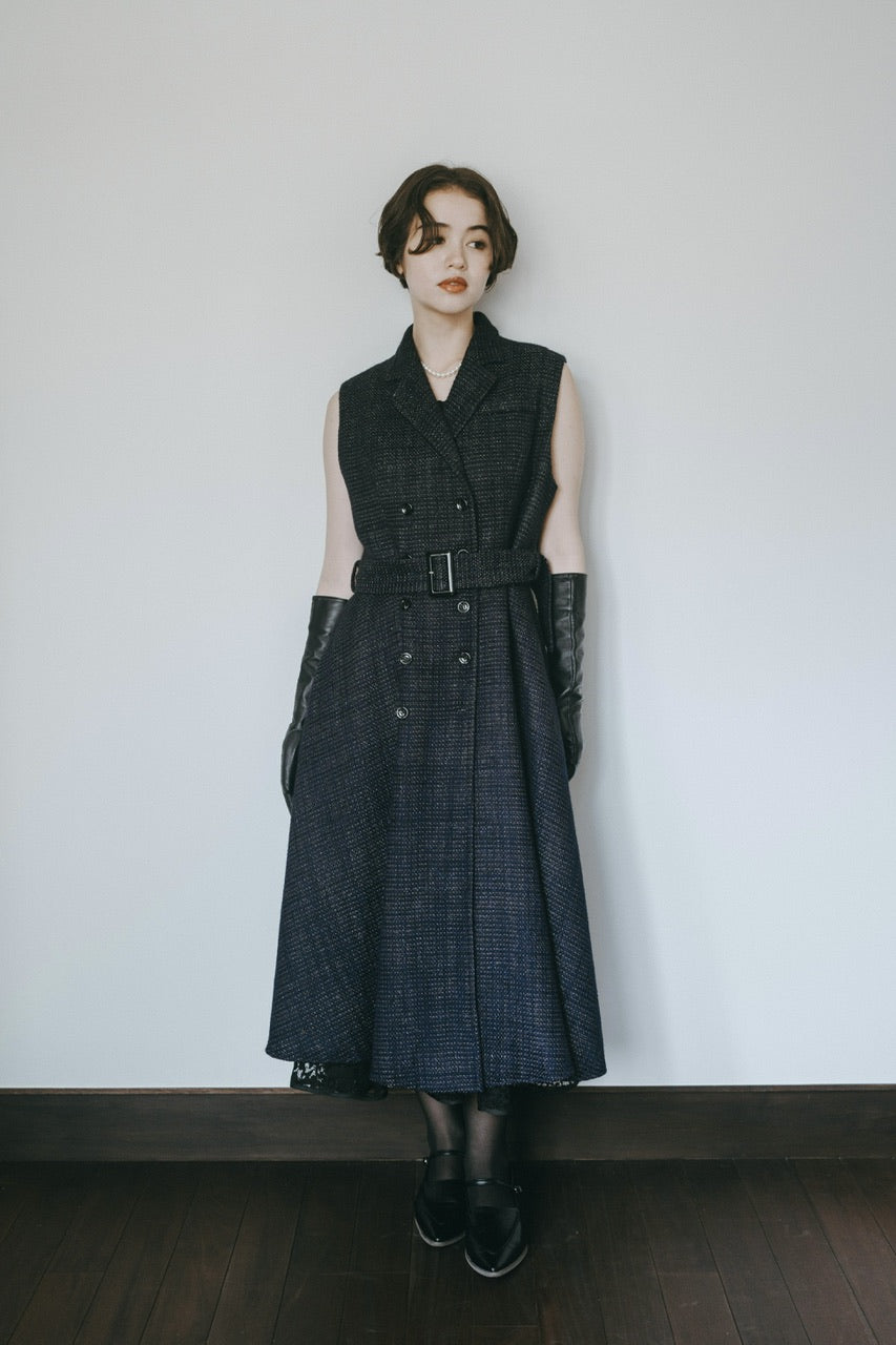 tailored sleeveless dress