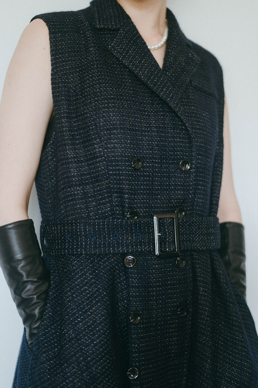 tailored sleeveless dress