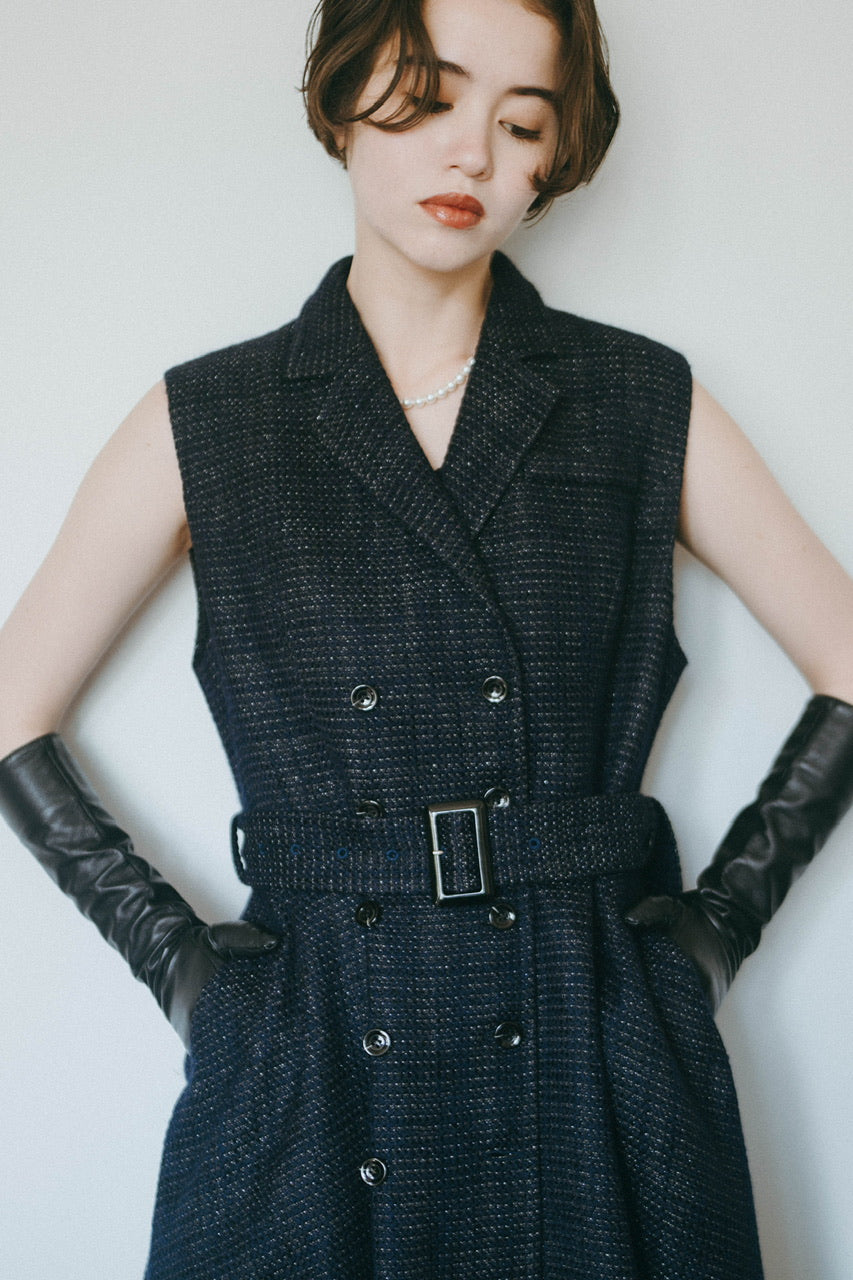 tailored sleeveless dress