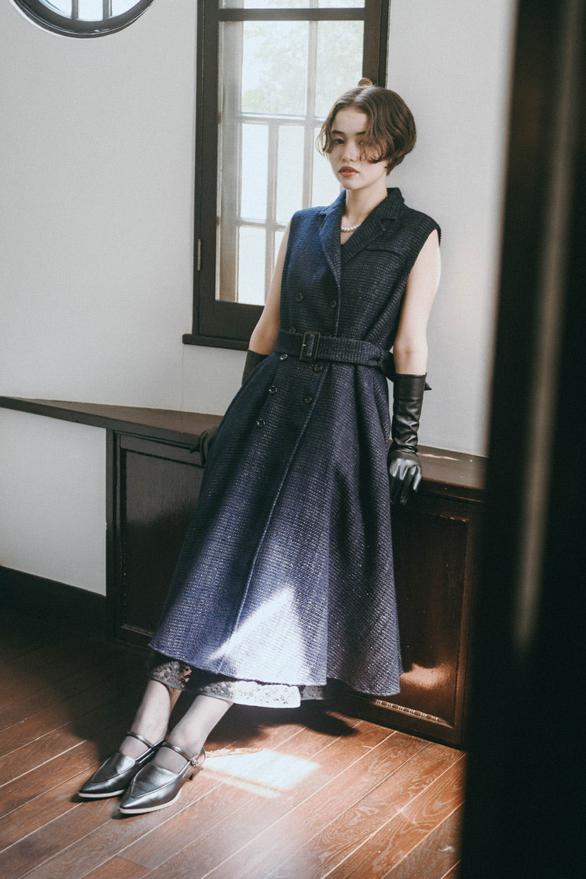 tailored sleeveless dress