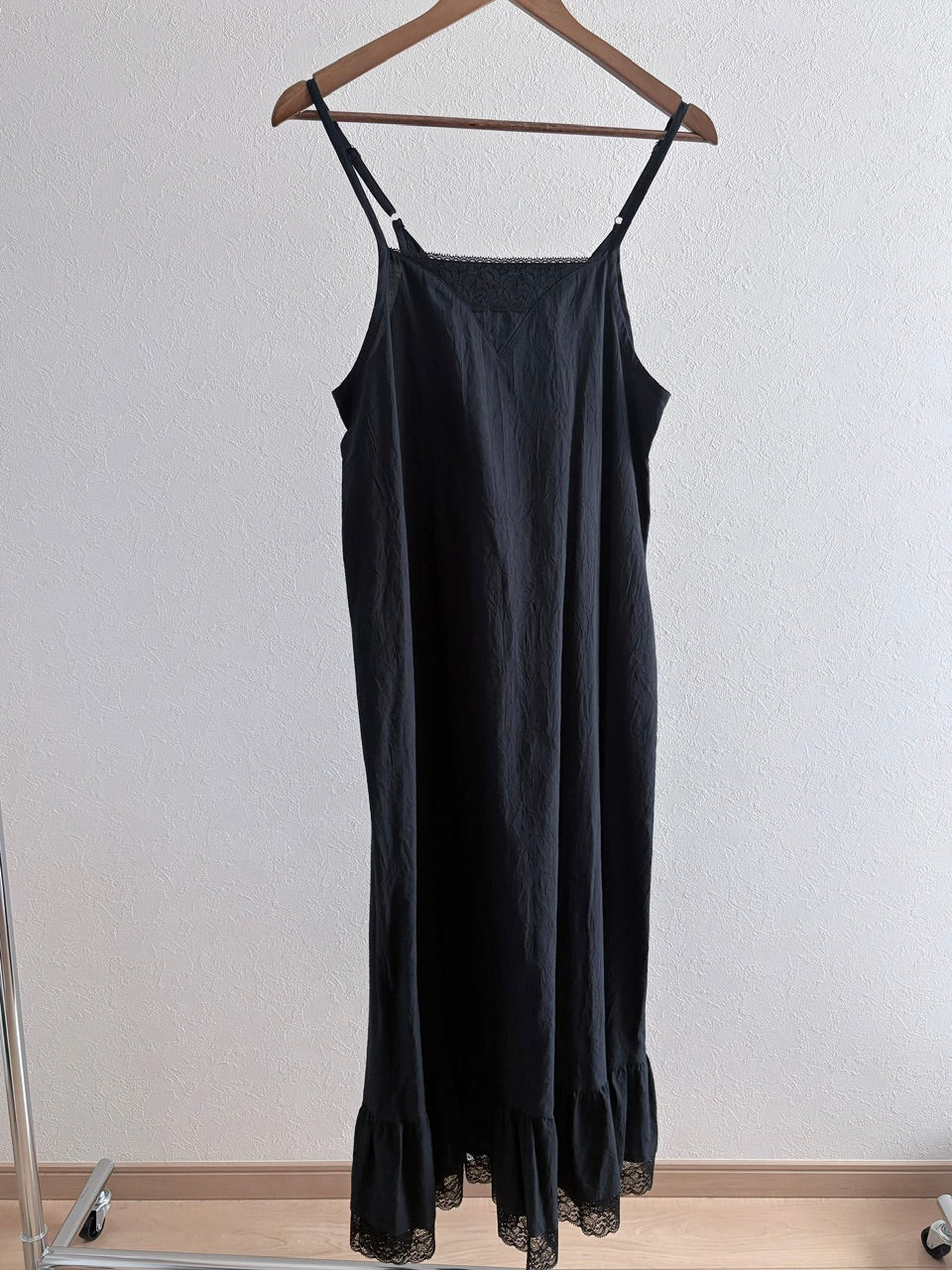 【B品】camisole frill dress / black