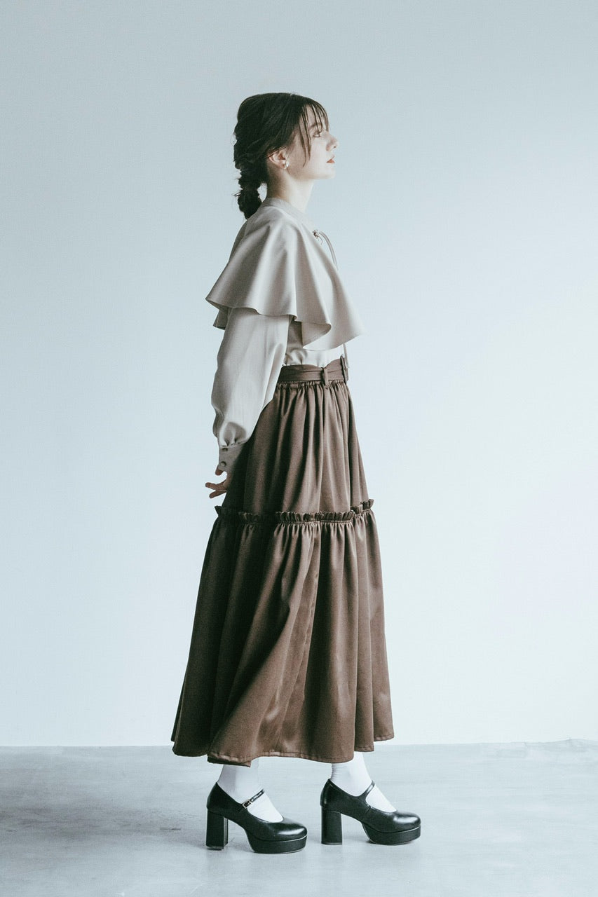 cape blouse / beige