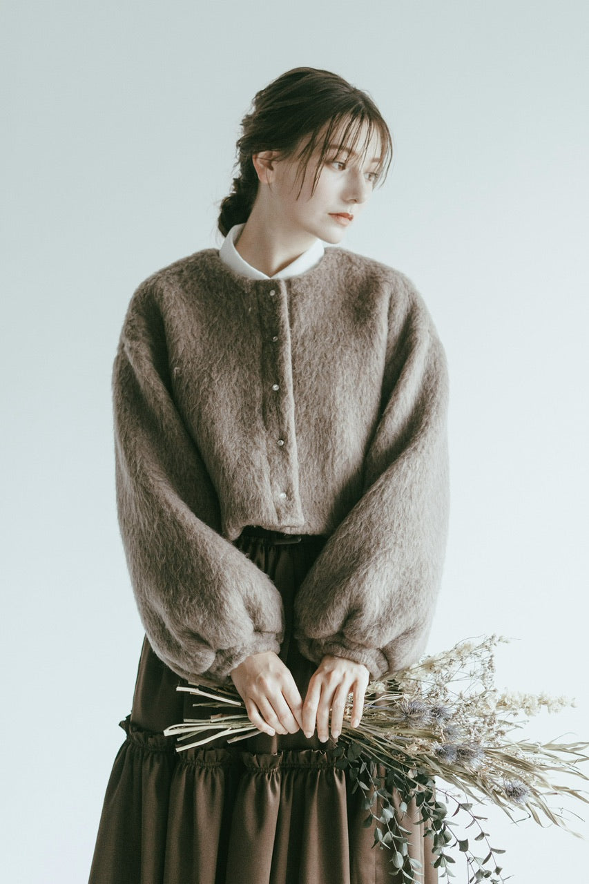 short shaggy jacket / mocha
