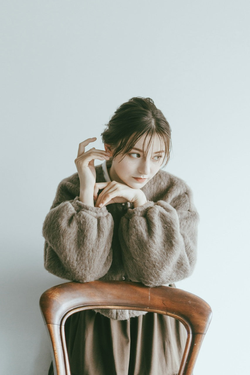 short shaggy jacket / mocha