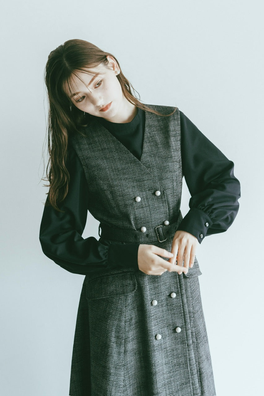cape blouse / navy