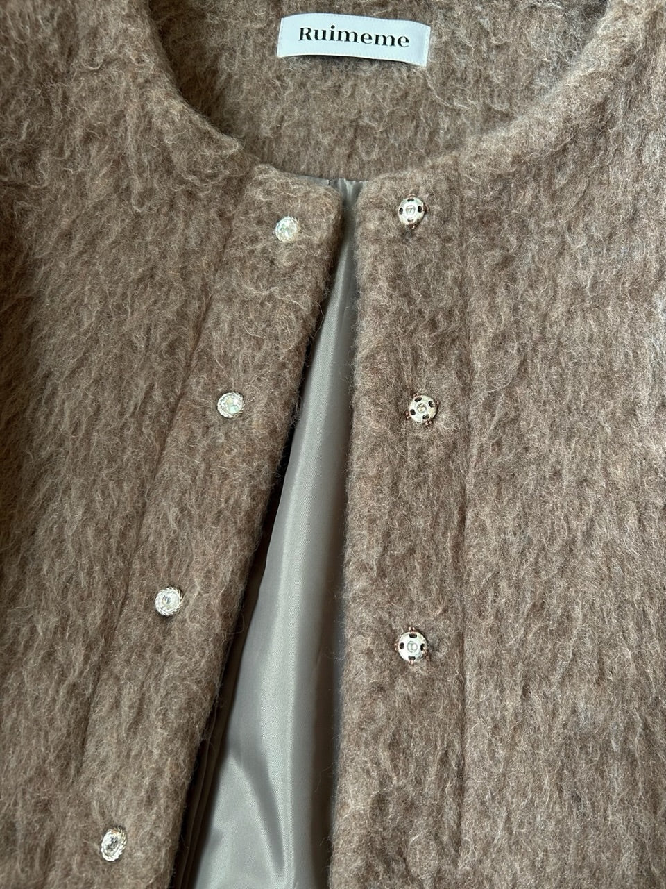 short shaggy jacket / mocha