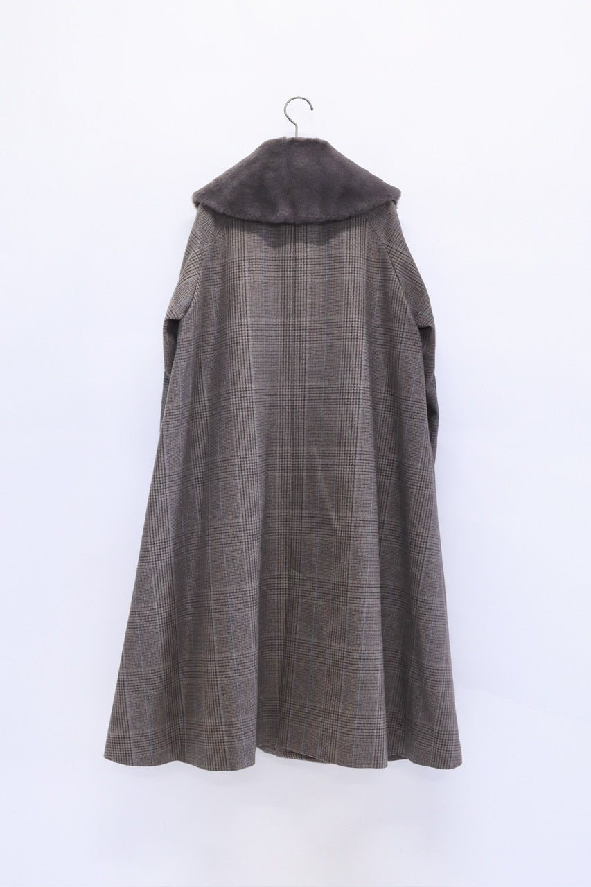 〈予約〉double breasted big collar coat / gray